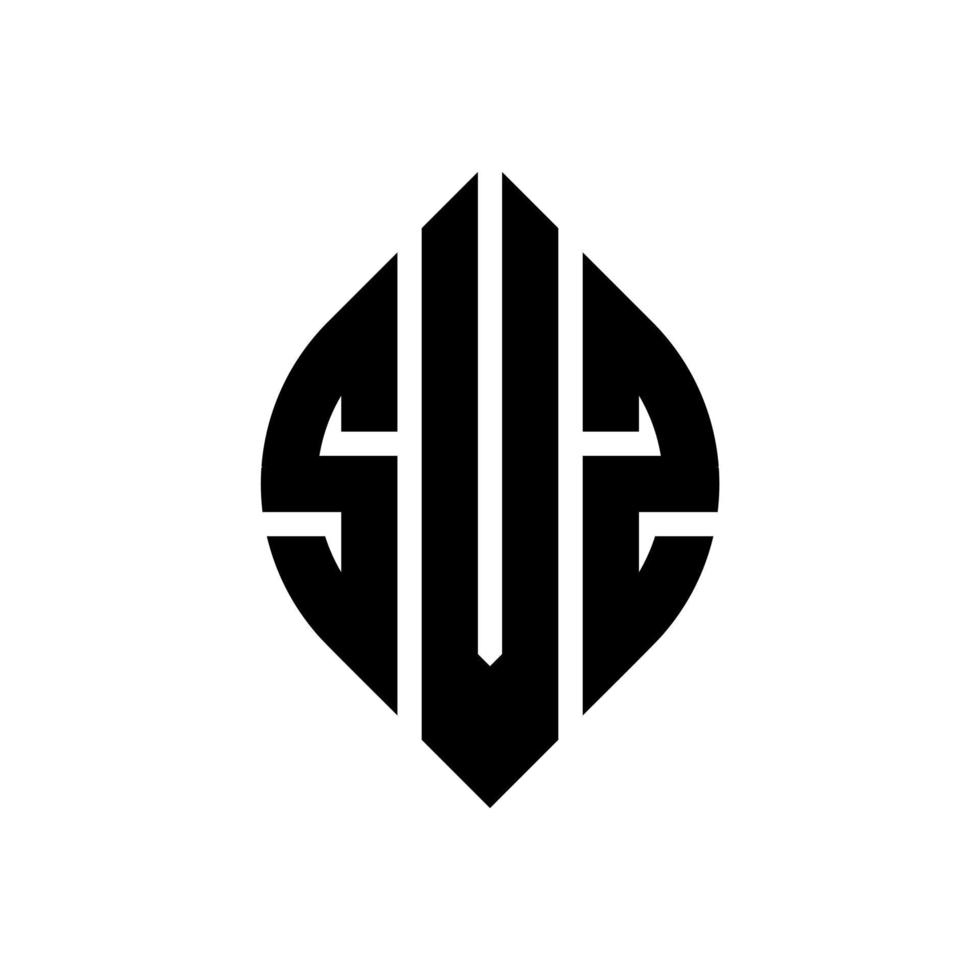 svz-Kreisbuchstabe-Logo-Design mit Kreis- und Ellipsenform. svz Ellipsenbuchstaben mit typografischem Stil. Die drei Initialen bilden ein Kreislogo. svz Kreisemblem abstrakter Monogramm-Buchstabenmarkierungsvektor. vektor