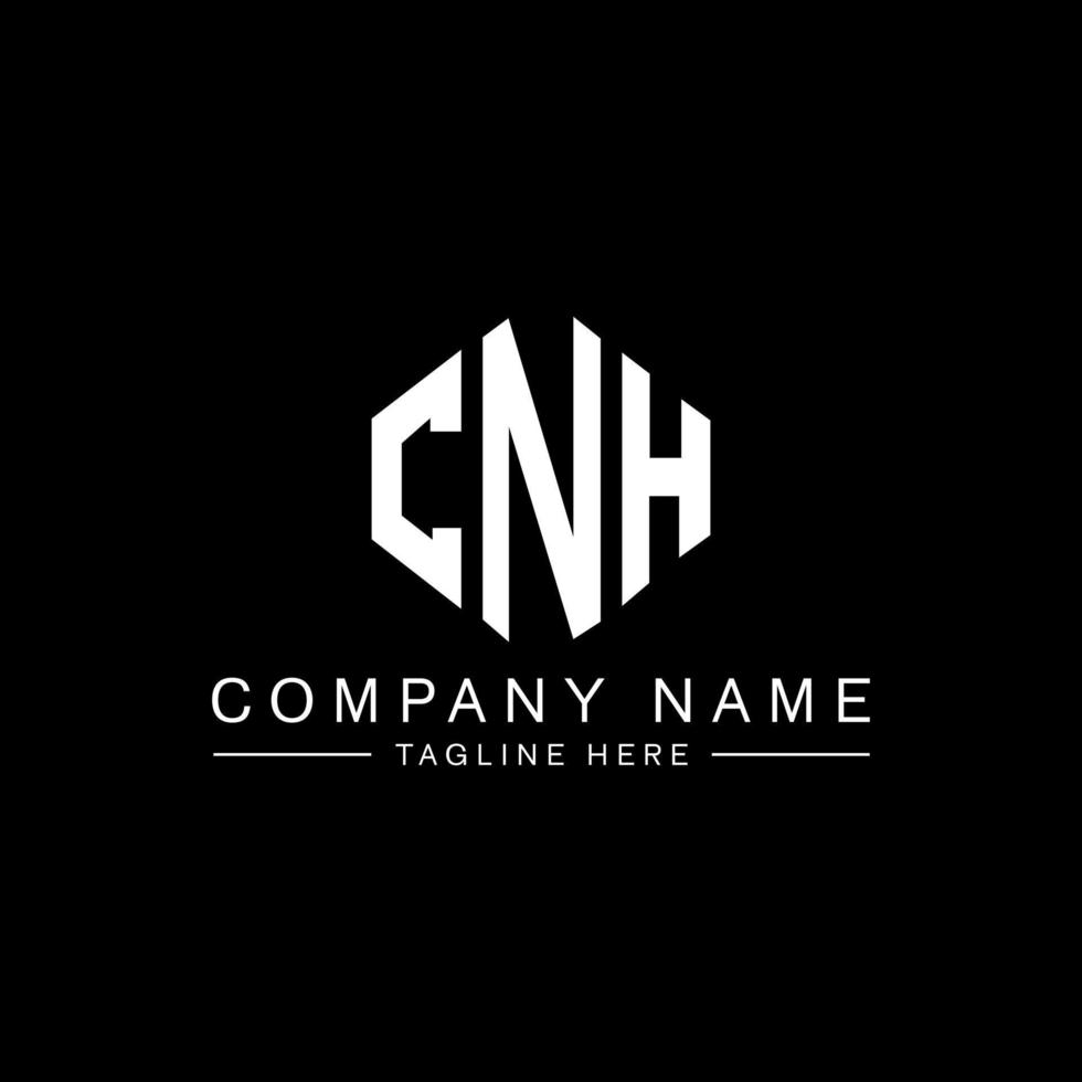 cnh-Buchstaben-Logo-Design mit Polygonform. cnh Polygon- und Würfelform-Logo-Design. cnh Sechseck-Vektor-Logo-Vorlage in weißen und schwarzen Farben. cnh-monogramm, geschäfts- und immobilienlogo. vektor