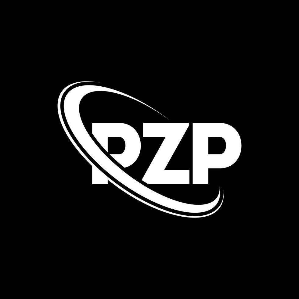 pzp-Logo. pzp-Brief. pzp-Buchstaben-Logo-Design. Initialen pzp-Logo verbunden mit Kreis und Monogramm-Logo in Großbuchstaben. pzp-typografie für technologie-, geschäfts- und immobilienmarke. vektor