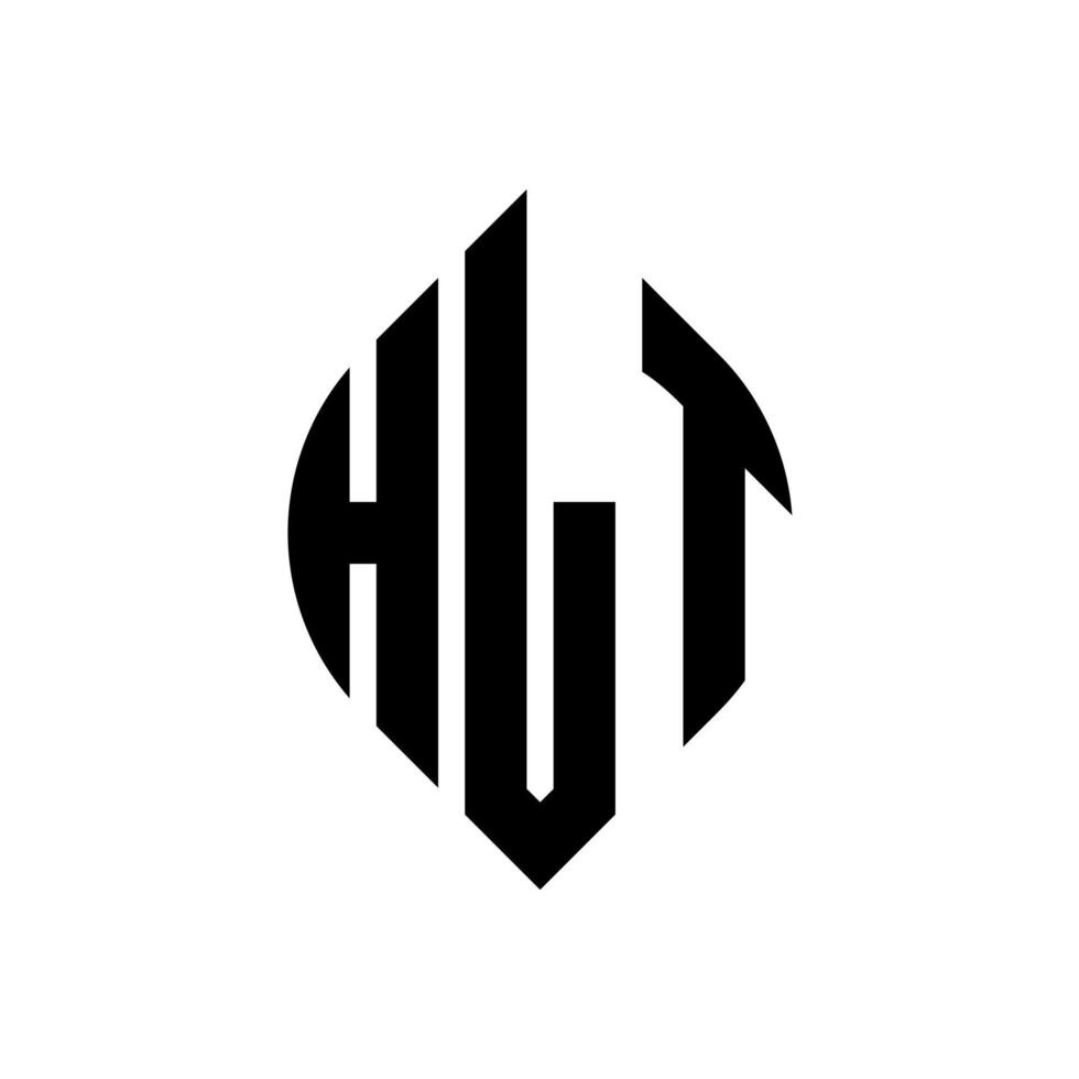 hlt-Kreis-Buchstaben-Logo-Design mit Kreis- und Ellipsenform. hlt Ellipsenbuchstaben mit typografischem Stil. Die drei Initialen bilden ein Kreislogo. hlt-Kreis-Emblem abstrakter Monogramm-Buchstaben-Markierungsvektor. vektor