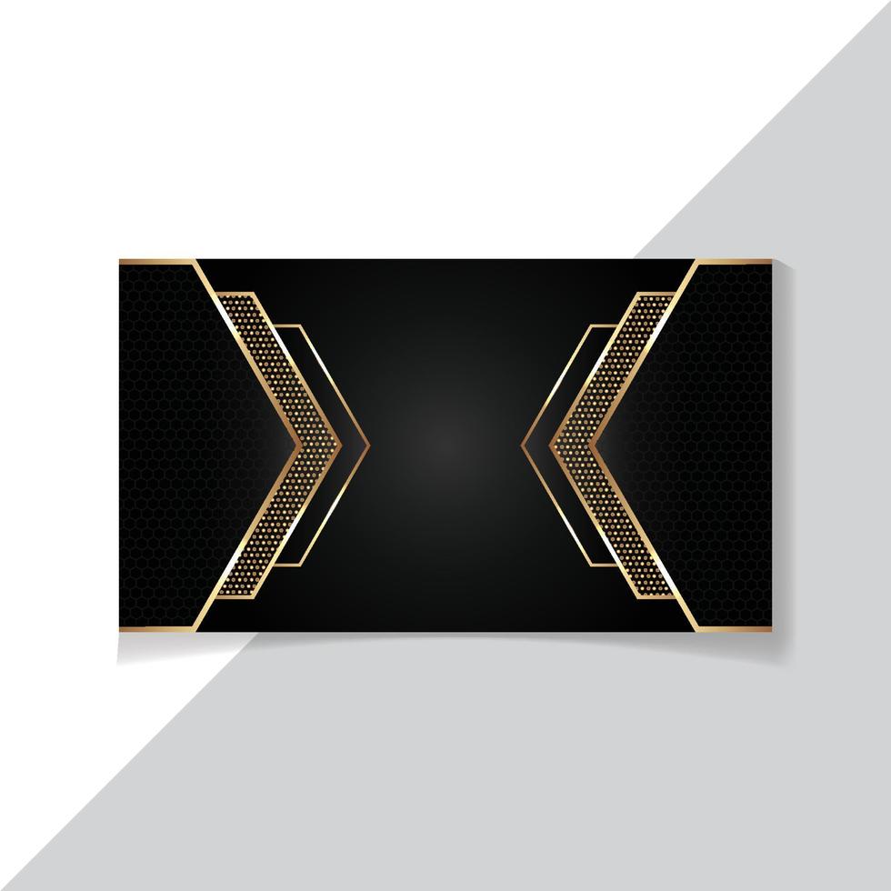schwarzer und goldfarbener luxuriöser abstrakter hintergrund mit herrlicher beleuchtung vektor