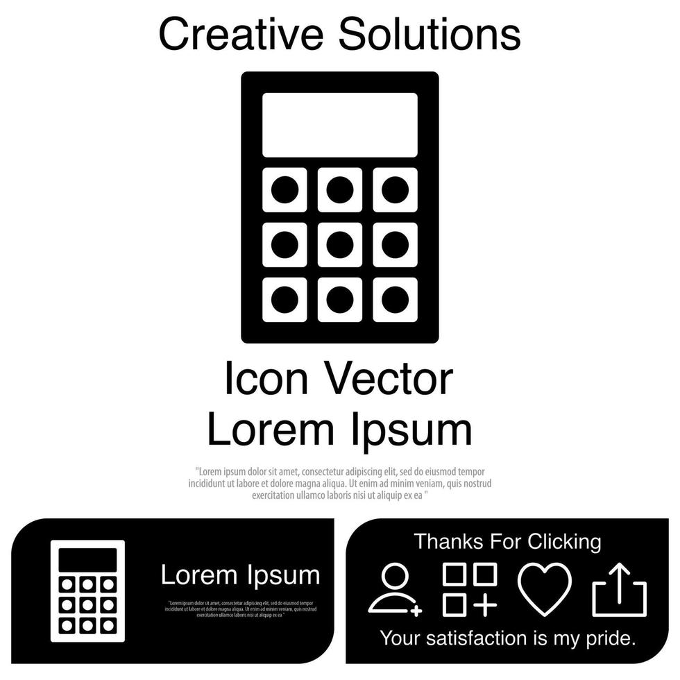 Taschenrechner-Icon-Vektor eps 10 vektor