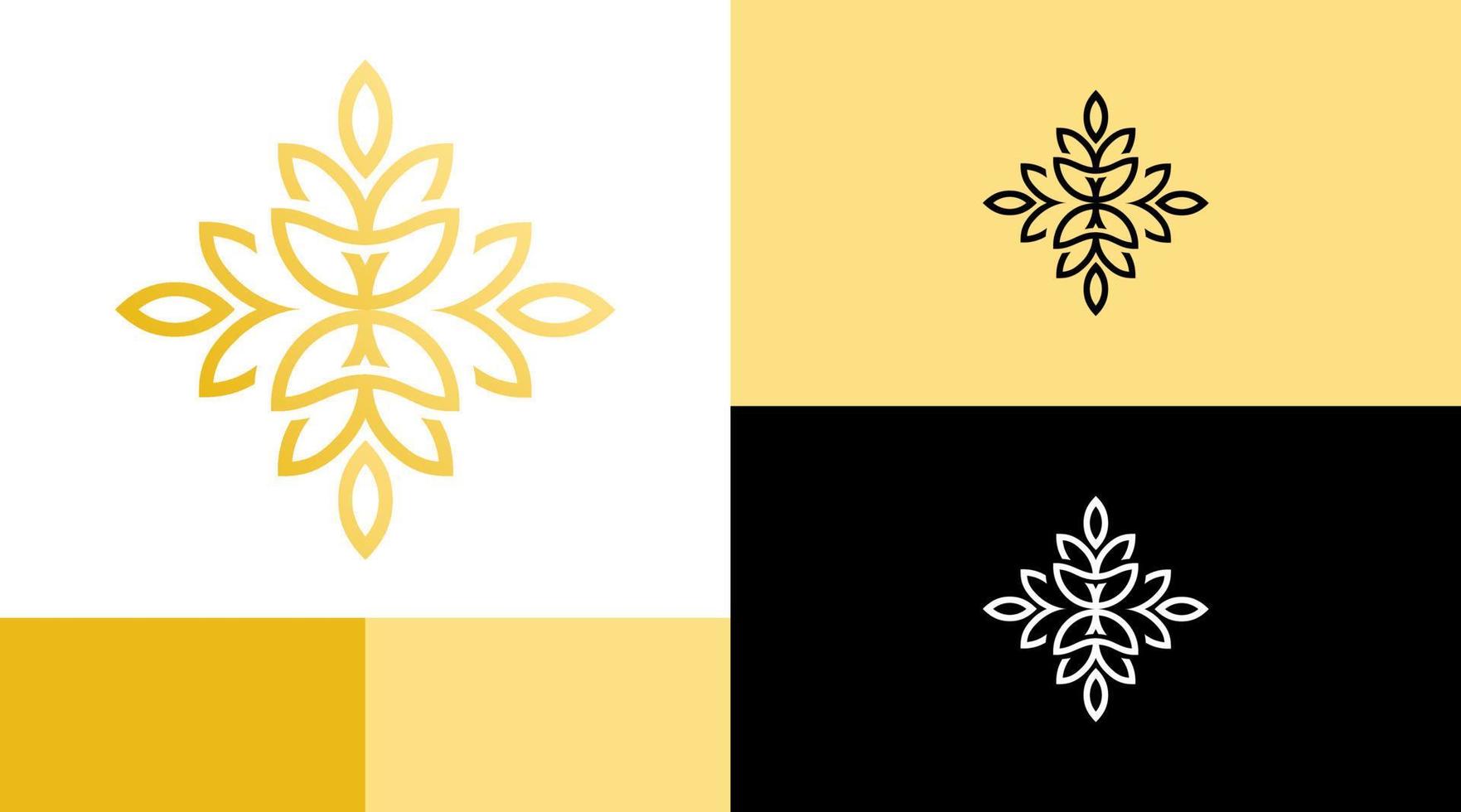 goldenes Weizenumriss-Logo-Designkonzept vektor