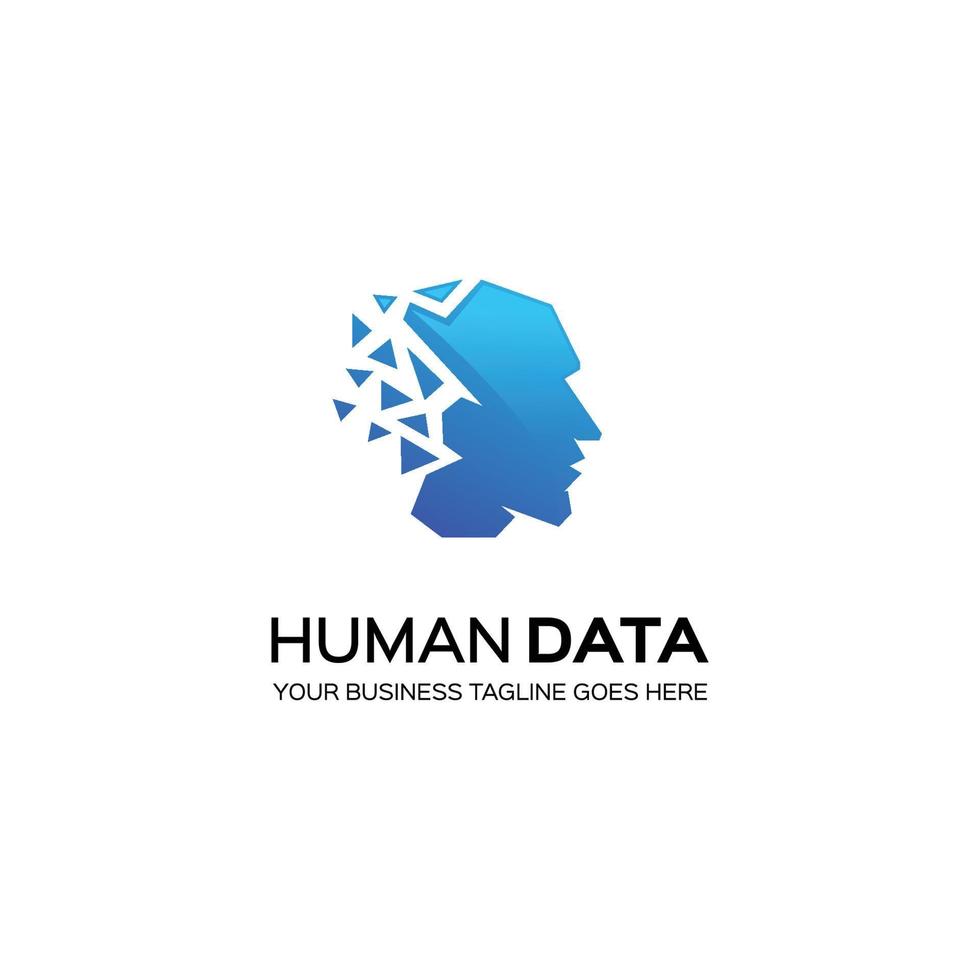 human data logotyp gratis nedladdning vektor