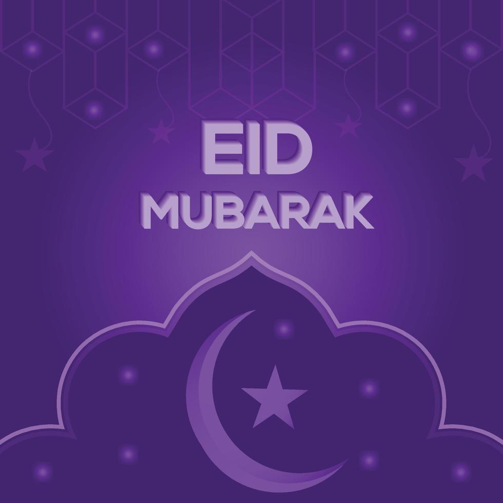 eid mubarak affischdesign för sociala medier vektor