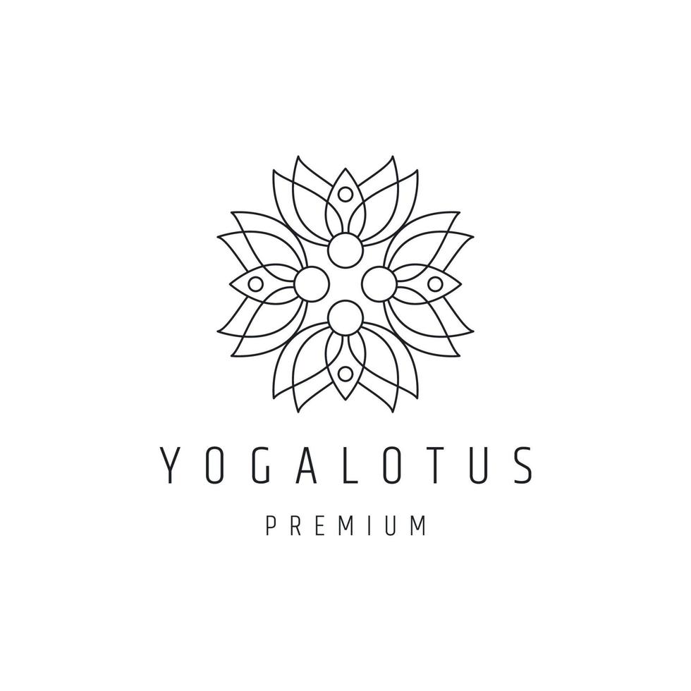 yoga lotus logotyp ikon designmall vektorillustration vektor