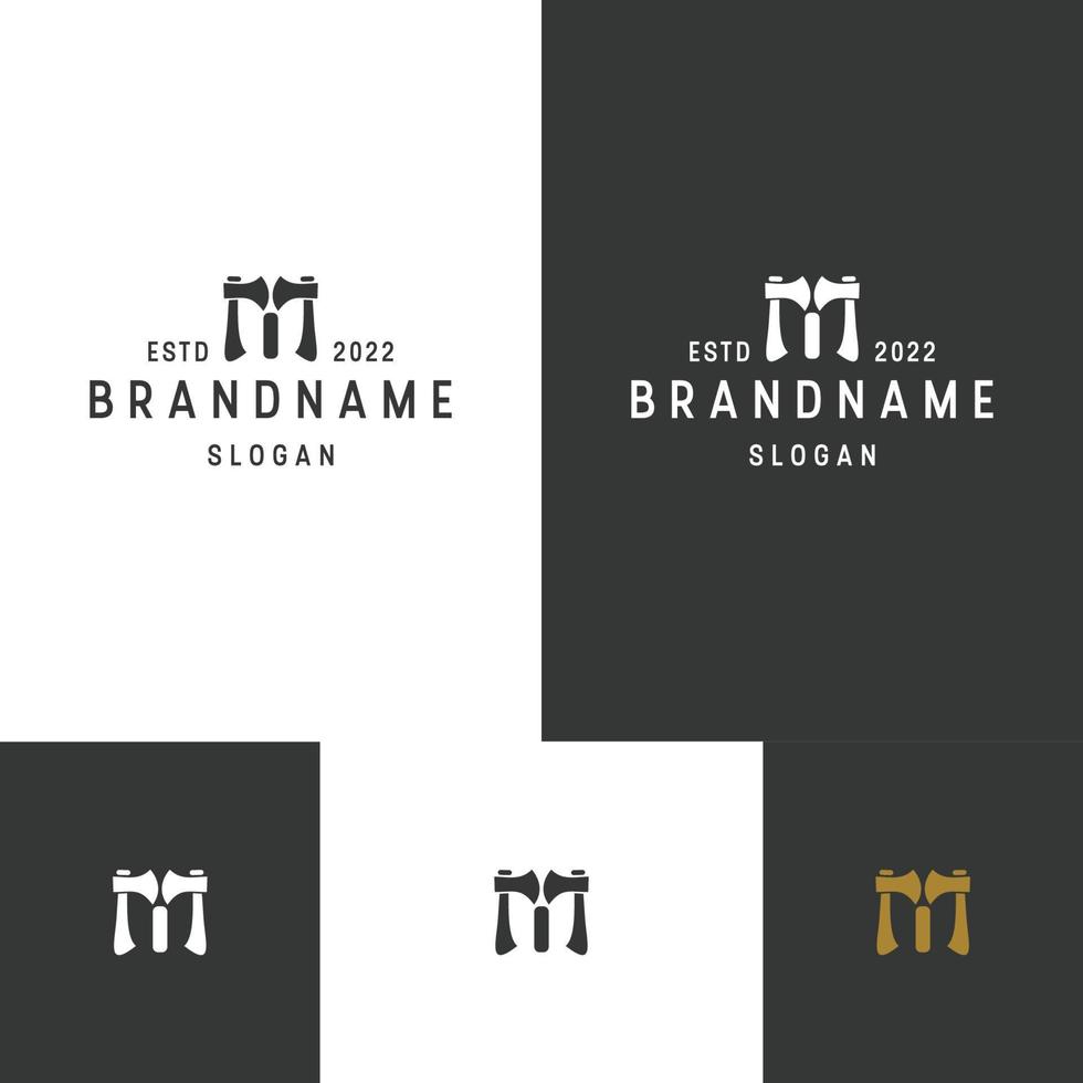 bokstaven m ax logotyp ikon formgivningsmall vektor