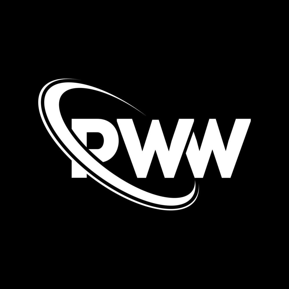 pww logotyp. pww brev. pww bokstavslogotypdesign. initialer pww logotyp länkad med cirkel och versaler monogram logotyp. pww typografi för teknik, företag och fastighetsmärke. vektor