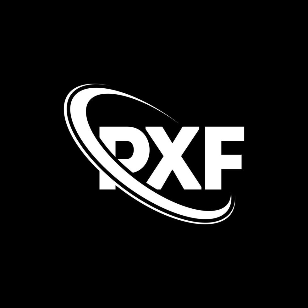 pxf logotyp. pxf brev. pxf brev logotyp design. initialer pxf logotyp länkad med cirkel och versaler monogram logotyp. pxf typografi för teknik, företag och fastighetsmärke. vektor