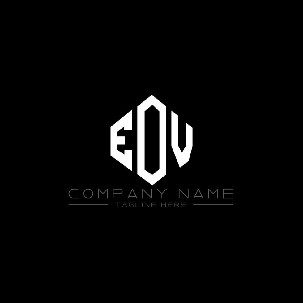 eov brev logotyp design med polygon form. eov polygon och kubform logotypdesign. eov hexagon vektor logotyp mall vita och svarta färger. eov monogram, affärs- och fastighetslogotyp.