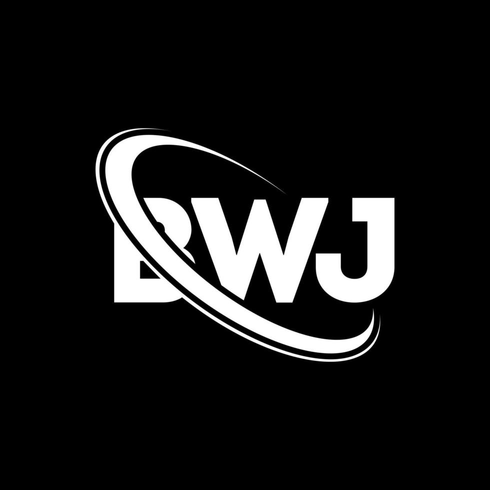 bwj-Logo. bwj brief. bwj-Buchstaben-Logo-Design. Initialen bwj Logo verbunden mit Kreis und Monogramm-Logo in Großbuchstaben. bwj typografie für technologie-, geschäfts- und immobilienmarke. vektor