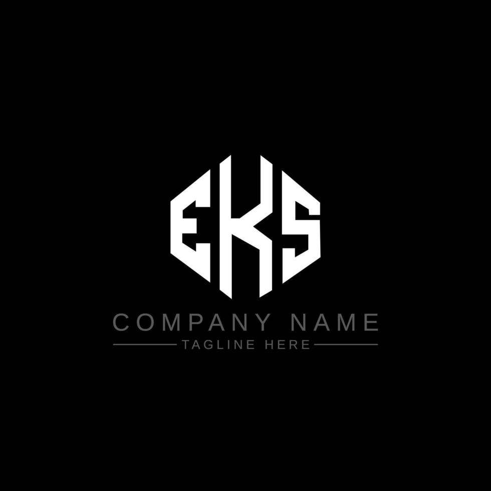 eks-Buchstaben-Logo-Design mit Polygonform. eks Logo-Design in Polygon- und Würfelform. eks Sechseck-Vektor-Logo-Vorlage in weißen und schwarzen Farben. eks-monogramm, geschäfts- und immobilienlogo. vektor