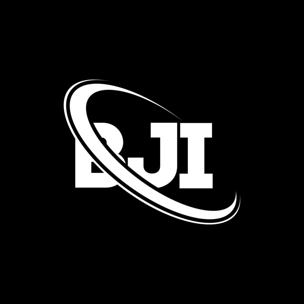 bji-Logo. Bji-Brief. Bji-Brief-Logo-Design. Initialen-Bji-Logo, verbunden mit Kreis und Monogramm-Logo in Großbuchstaben. bji-typografie für technologie-, geschäfts- und immobilienmarke. vektor