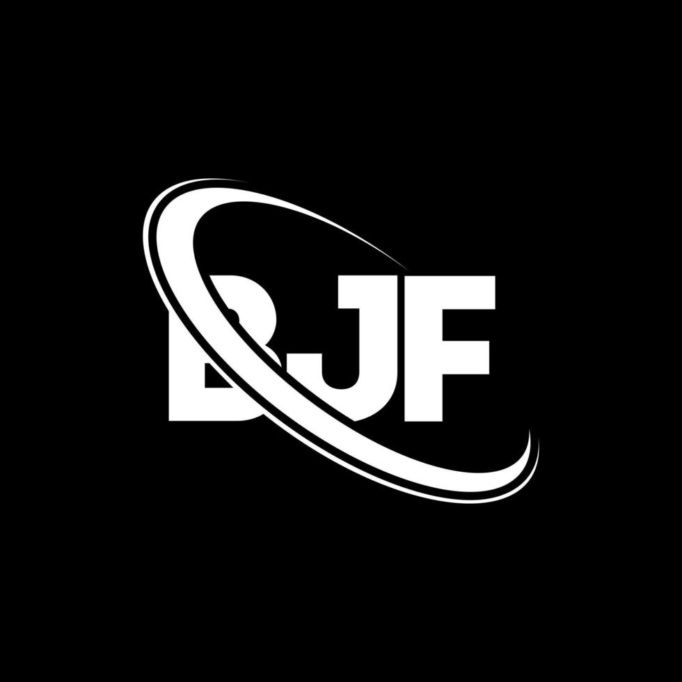 bjf logotyp. bjf brev. bjf bokstavslogotyp design. initialer bjf logotyp länkad med cirkel och versaler monogram logotyp. bjf typografi för teknik, företag och fastighetsmärke. vektor