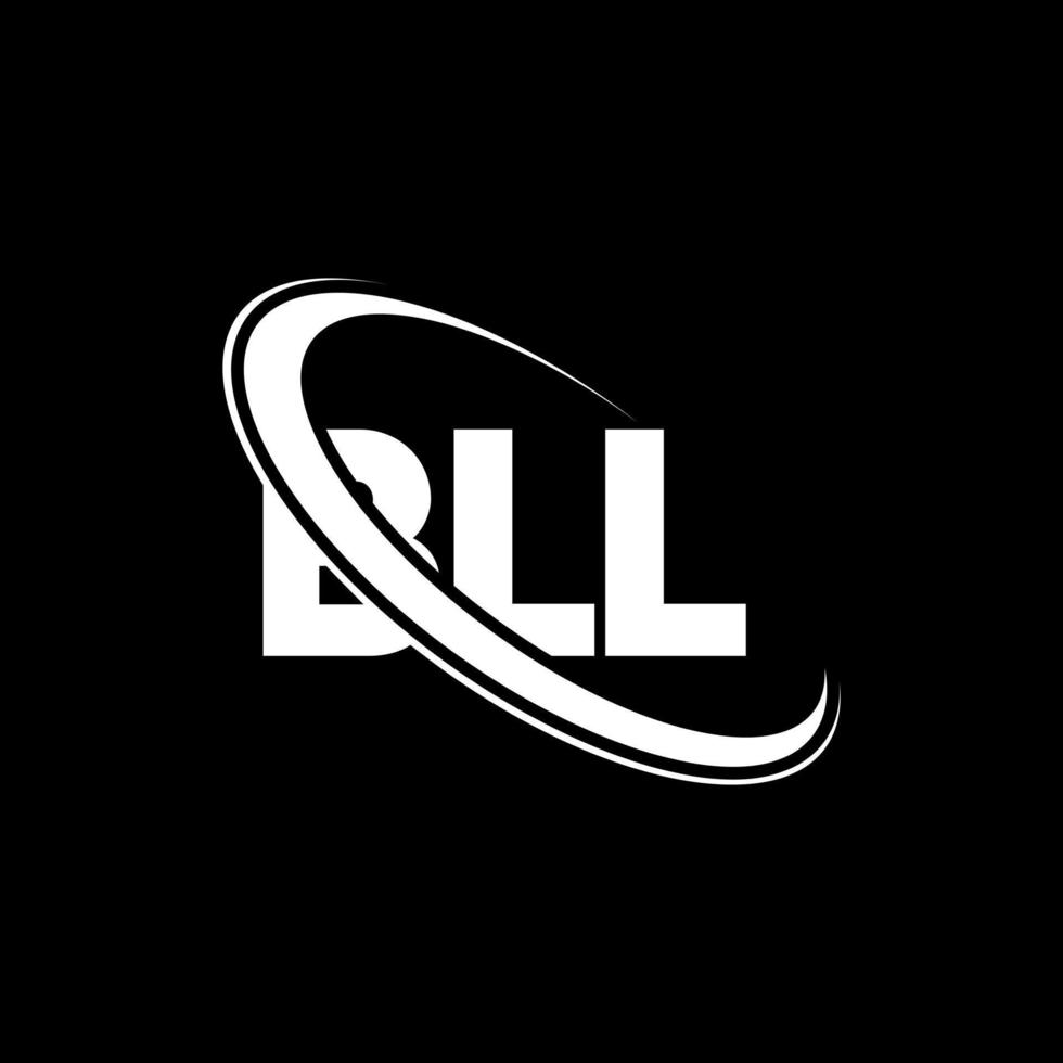 bll logotyp. bll brev. bll brev logotyp design. initialer bll logotyp länkad med cirkel och versaler monogram logotyp. bll typografi för teknik, företag och fastighetsmärke. vektor