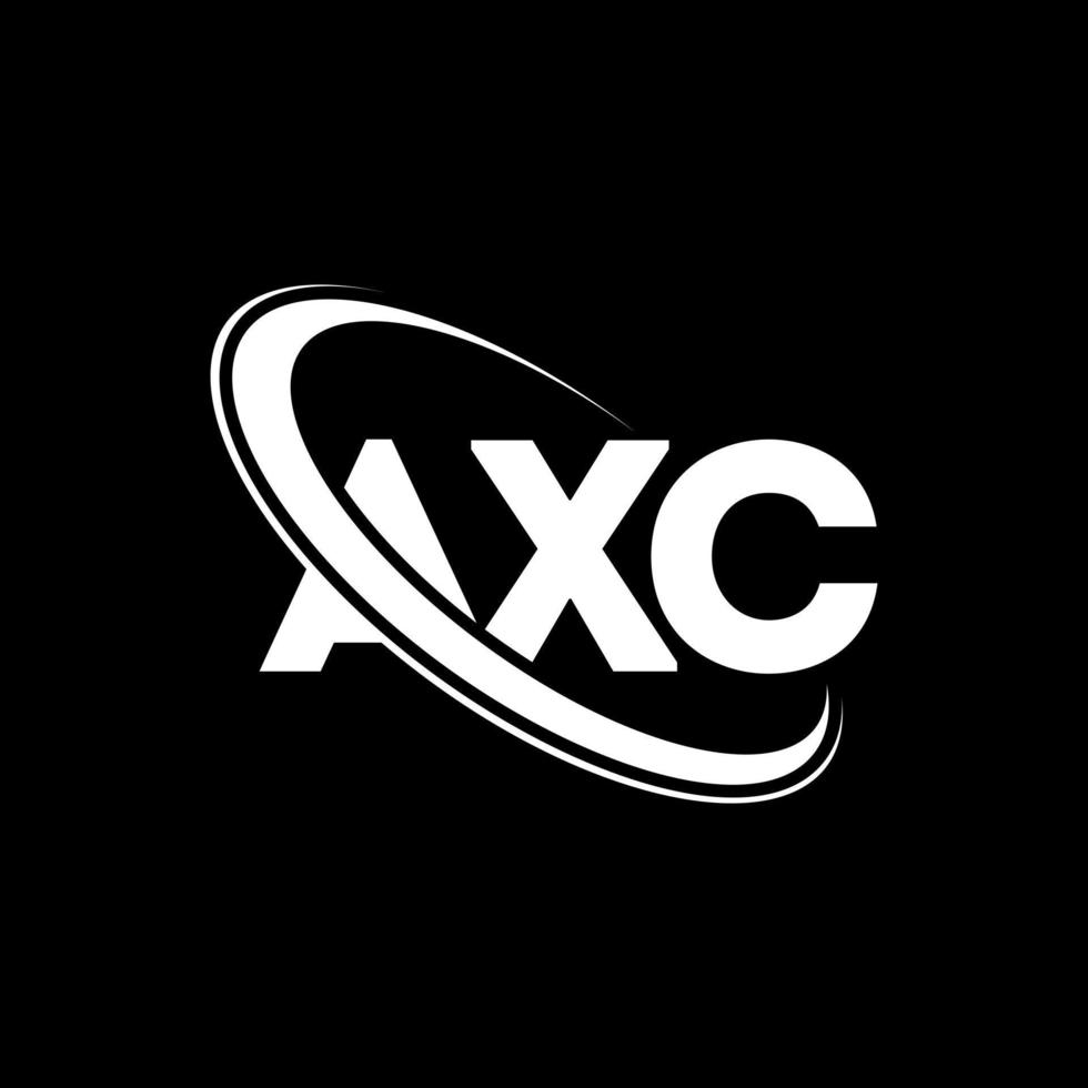 axc logotyp. axc bokstav. axc bokstavslogotypdesign. initialer axc logotyp länkad med cirkel och versaler monogram logotyp. axc typografi för teknik, affärs- och fastighetsvarumärke. vektor