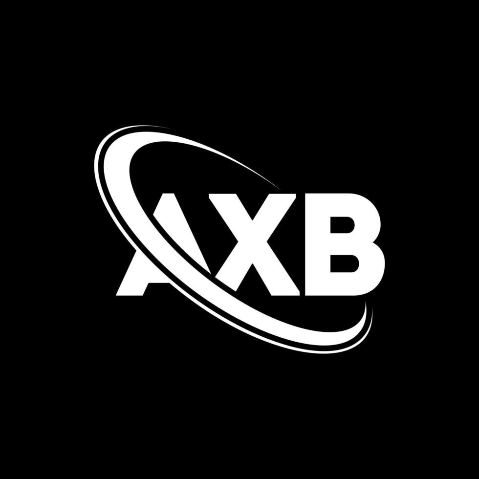 axb logotyp. axb bokstav. axb bokstavslogotypdesign. initialer axb logotyp länkad med cirkel och versaler monogram logotyp. axb typografi för teknik, företag och fastighetsmärke. vektor