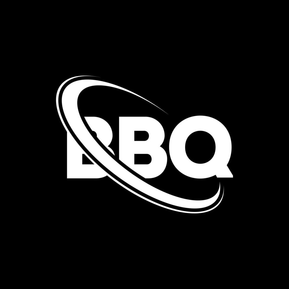 BBQ-Logo. BBQ-Brief. Logo-Design mit Grillbuchstaben. Initialen BBQ-Logo verbunden mit Kreis und Monogramm-Logo in Großbuchstaben. bbq-typografie für technologie-, geschäfts- und immobilienmarke. vektor