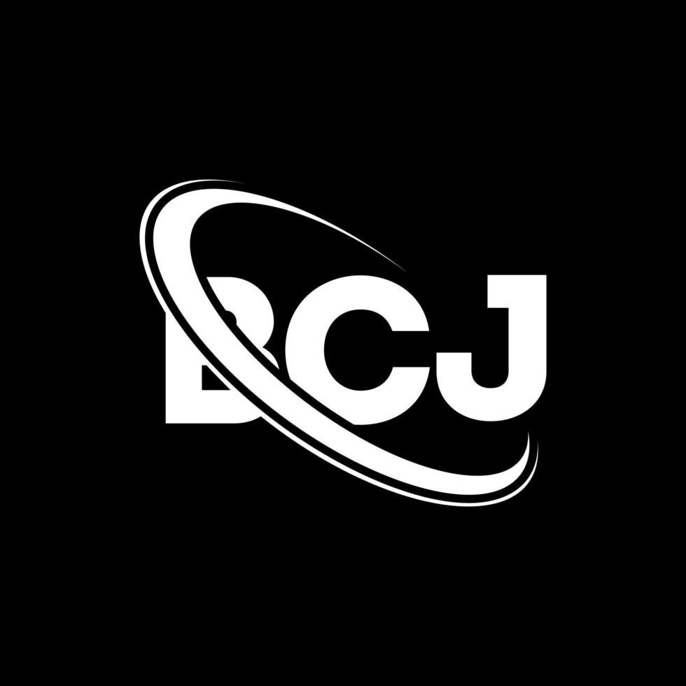 bcj-Logo. bcj-Brief. bcj-Buchstaben-Logo-Design. Initialen bcj-Logo verbunden mit Kreis und Monogramm-Logo in Großbuchstaben. bcj-typografie für technologie-, geschäfts- und immobilienmarke. vektor