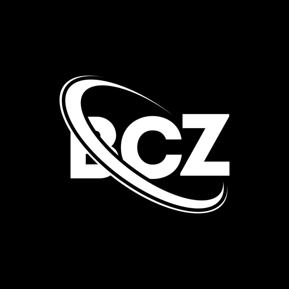 bcz logotyp. bcz brev. bcz brev logotyp design. initialer bcz logotyp länkad med cirkel och versaler monogram logotyp. bcz typografi för teknik, affärs- och fastighetsmärke. vektor