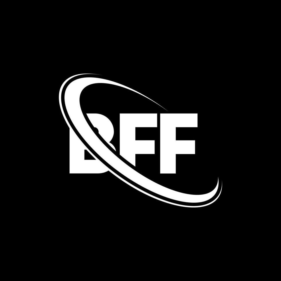 bff logotyp. bff brev. bff brev logotyp design. initialer bff logotyp länkad med cirkel och versaler monogram logotyp. bff typografi för teknik, företag och fastighetsmärke. vektor