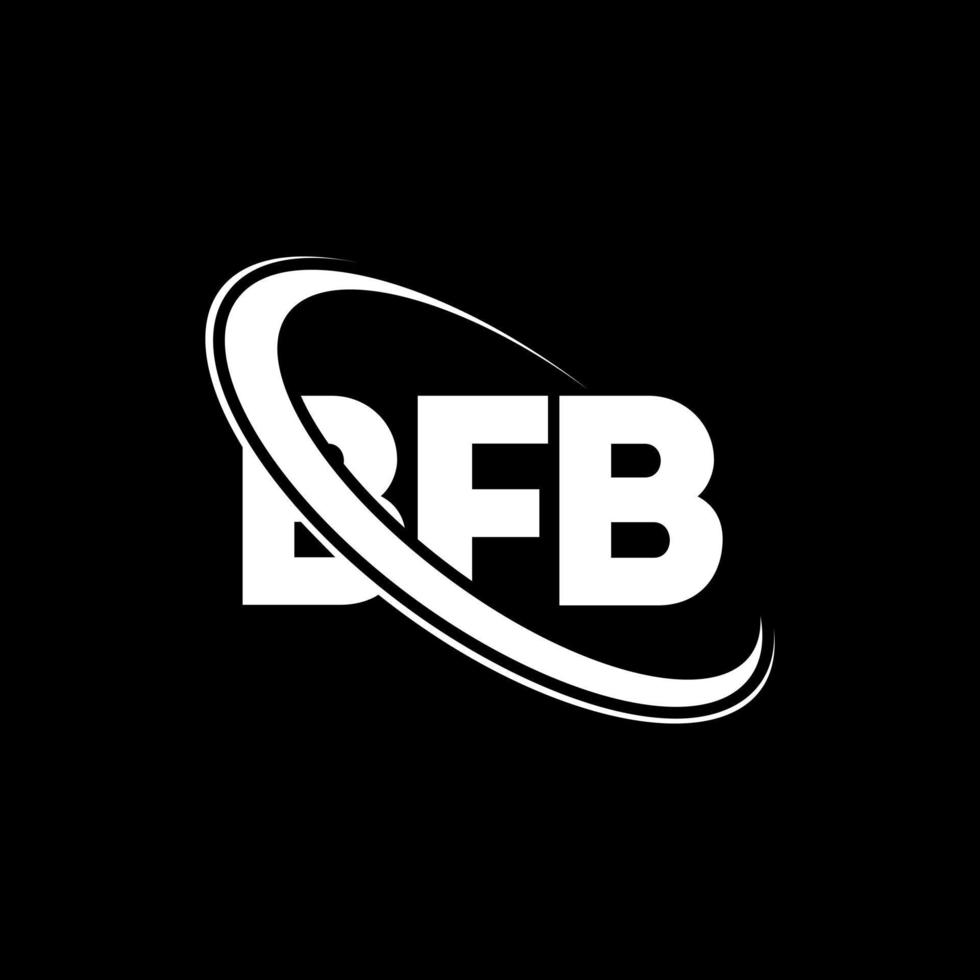 bfb logotyp. bfb brev. bfb brev logotyp design. initialer bfb logotyp länkad med cirkel och versaler monogram logotyp. bfb-typografi för teknik-, affärs- och fastighetsmärke. vektor