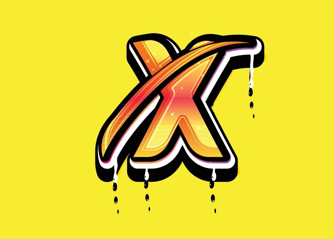 x bokstav alfabetet logotyp vektor