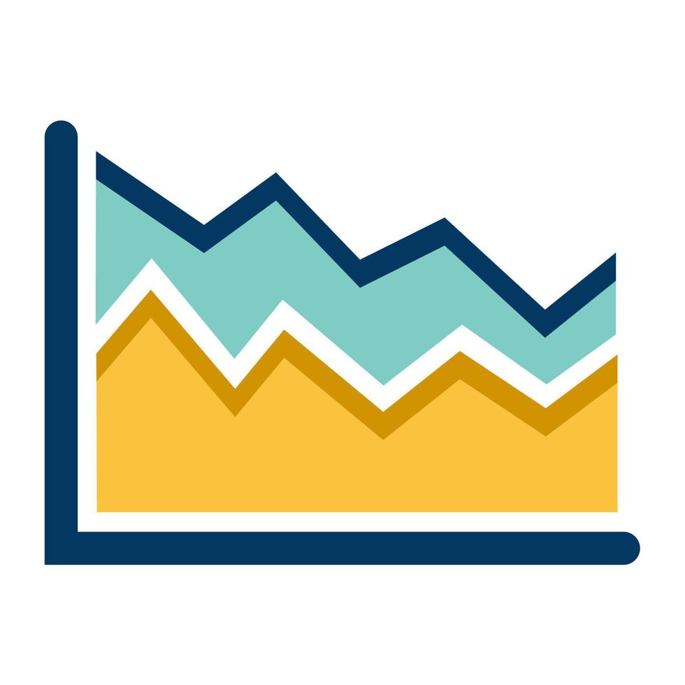 Illustrationsvektorgrafik des Flächendiagramms, Grafiken, Statistiksymbol vektor