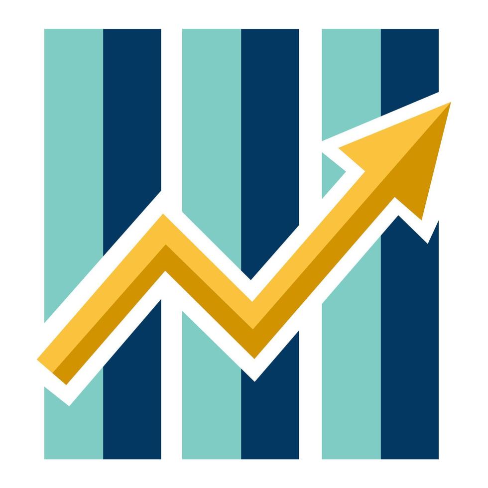 illustration vektorgrafik av diagram, resultat, öka ikonen vektor