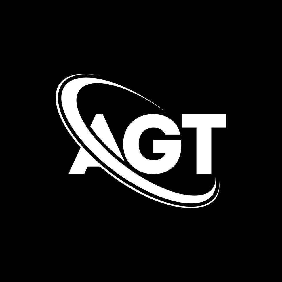 agt-Logo. Agt-Brief. agt-Buchstaben-Logo-Design. Initialen Agt-Logo verbunden mit Kreis und Monogramm-Logo in Großbuchstaben. agt typografie für technologie, business und immobilienmarke. vektor