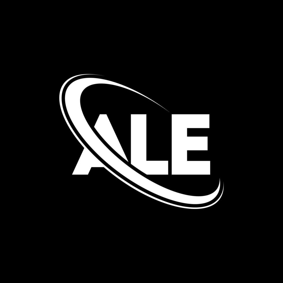 Ale-Logo. Ale Brief. Ale-Brief-Logo-Design. Initialen-Ale-Logo, verbunden mit Kreis und Monogramm-Logo in Großbuchstaben. ale typografie für technologie-, geschäfts- und immobilienmarke. vektor