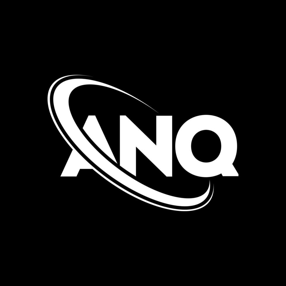 anq logotyp. anq bokstav. anq bokstavslogotypdesign. initialer anq logotyp länkad med cirkel och versaler monogram logotyp. anq typografi för teknik, företag och fastighetsmärke. vektor