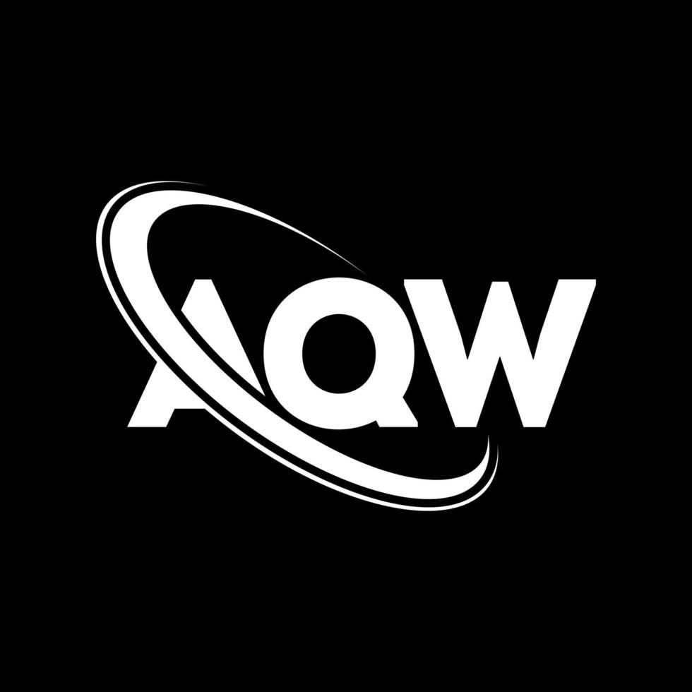aqw-Logo. aqw-Brief. aqw-Buchstaben-Logo-Design. Initialen aqw-Logo verbunden mit Kreis und Monogramm-Logo in Großbuchstaben. aqw typografie für technologie, business und immobilienmarke. vektor