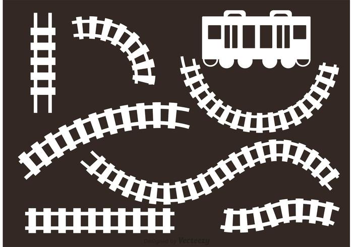 Weiße Eisenbahnvektoren vektor