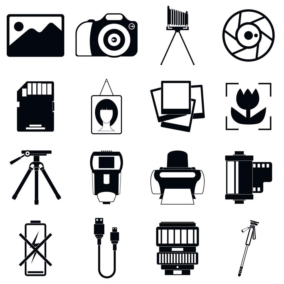 Fotografie-Set-Symbole vektor