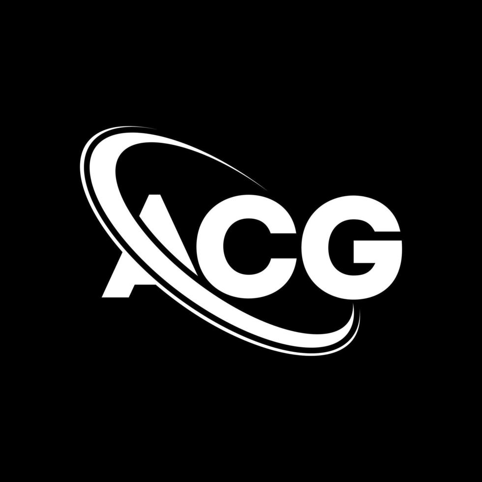 acg-Logo. acg-Brief. acg-Buchstaben-Logo-Design. Initialen ACG-Logo verbunden mit Kreis und Monogramm-Logo in Großbuchstaben. acg-typografie für technologie-, geschäfts- und immobilienmarke. vektor