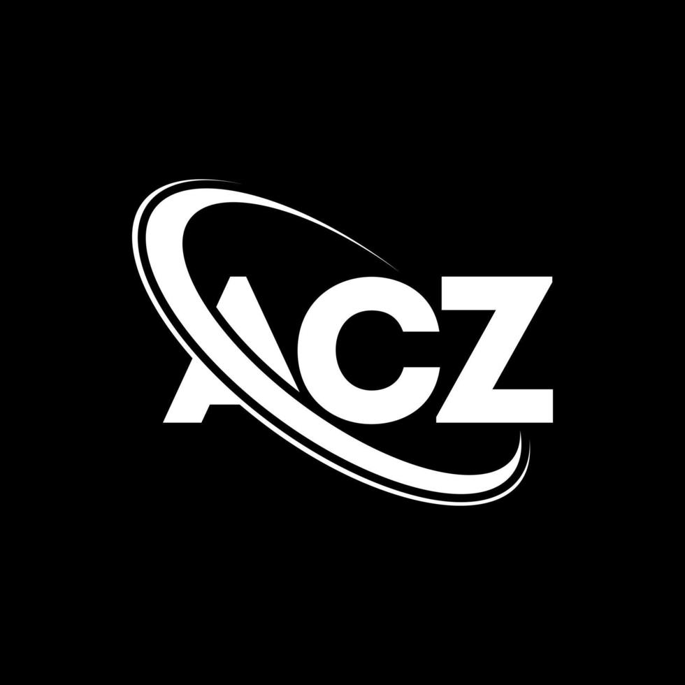 acz logotyp. acz brev. acz bokstavslogotypdesign. initialer acz logotyp länkad med cirkel och versaler monogram logotyp. acz typografi för teknik, företag och fastighetsmärke. vektor