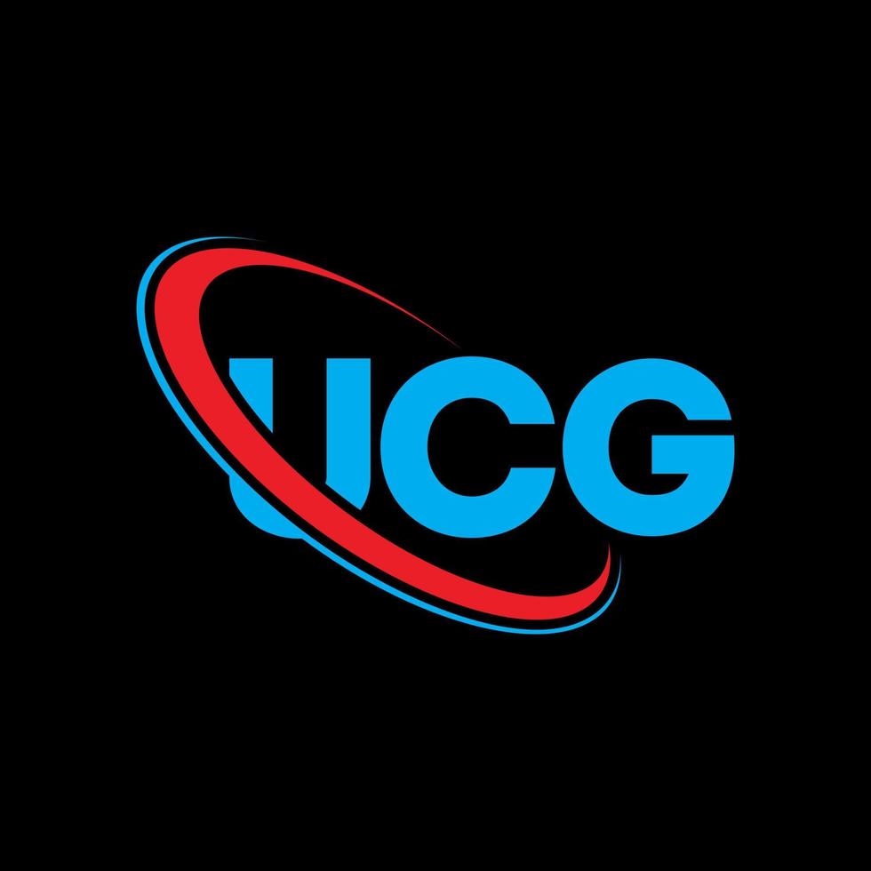 ucg-Logo. ucg-Brief. UCG-Brief-Logo-Design. Initialen-UCG-Logo, verbunden mit Kreis und Monogramm-Logo in Großbuchstaben. ucg-typografie für technologie-, geschäfts- und immobilienmarke. vektor