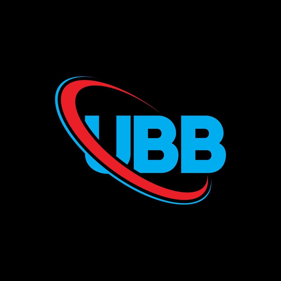 ubb-Logo. ubb brief. ubb-Buchstaben-Logo-Design. Initialen ubb-Logo verbunden mit Kreis und Monogramm-Logo in Großbuchstaben. ubb Typografie für Technologie-, Business- und Immobilienmarke. vektor