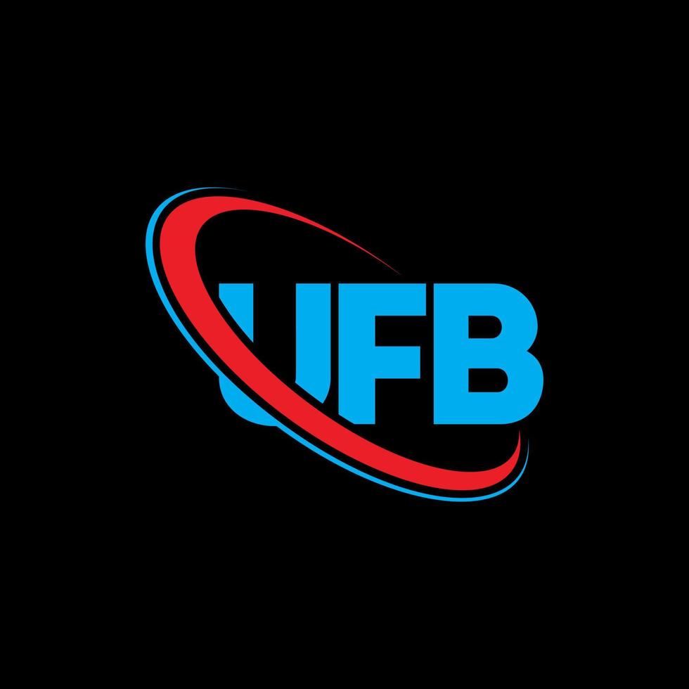 ufb logotyp. ufb brev. ufb bokstavslogotypdesign. initialer ufb logotyp länkad med cirkel och versaler monogram logotyp. ufb-typografi för teknik-, affärs- och fastighetsmärke. vektor