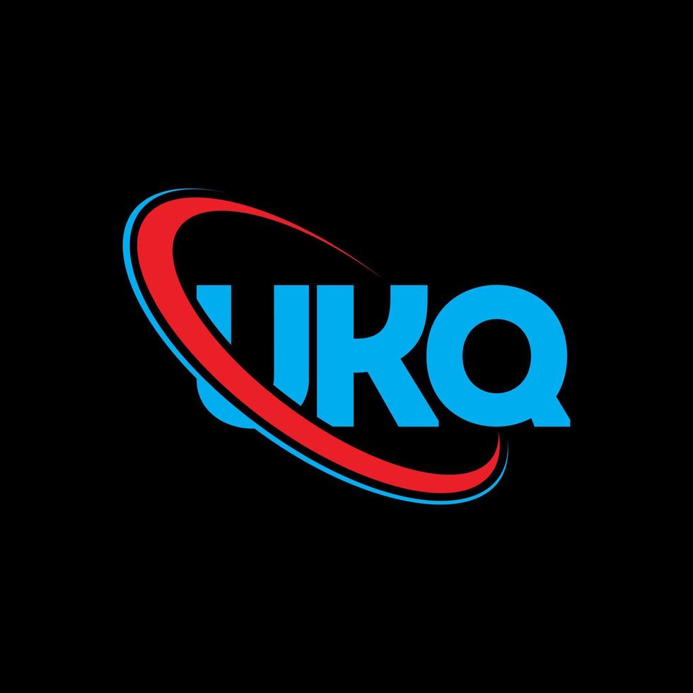 ukq logotyp. ukq bokstav. ukq bokstavslogotypdesign. initialer ukq logotyp länkad med cirkel och versaler monogram logotyp. ukq typografi för teknik, företag och fastighetsmärke. vektor