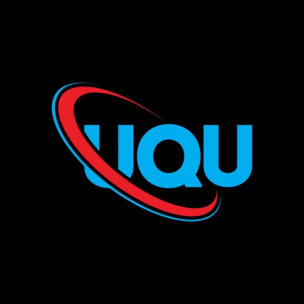 uqu-Logo. uqu-Brief. uqu-Buchstaben-Logo-Design. Initialen uqu-Logo verbunden mit Kreis und Monogramm-Logo in Großbuchstaben. uqu-typografie für technologie-, geschäfts- und immobilienmarke. vektor
