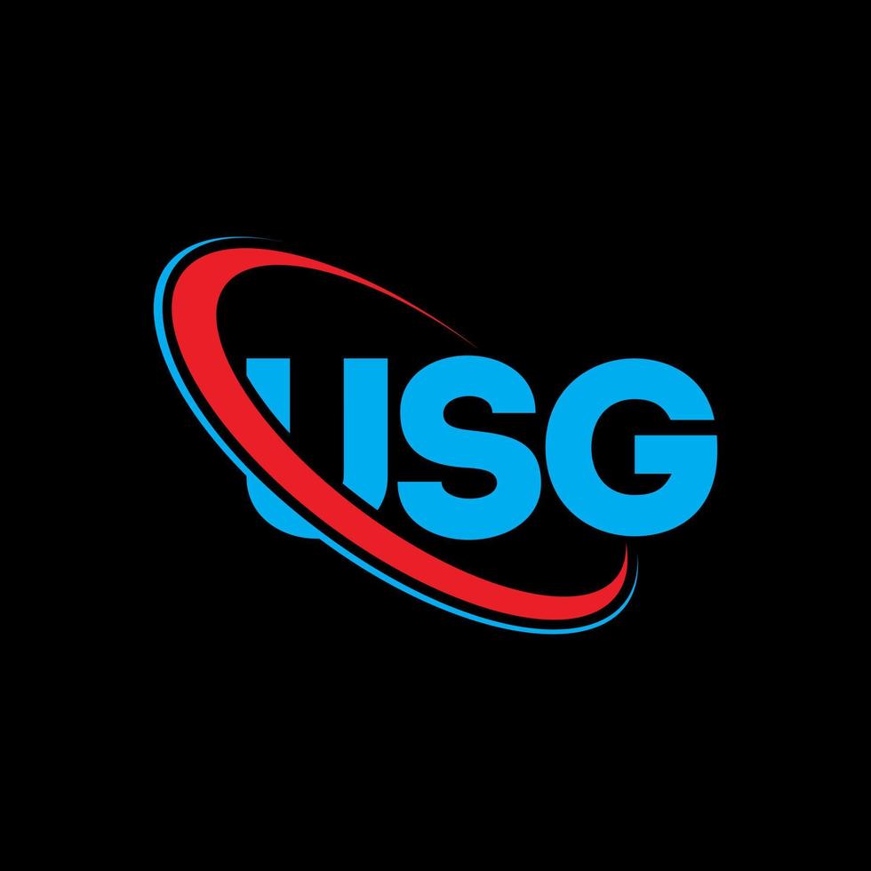 usg-Logo. usg-Brief. Usg-Brief-Logo-Design. usg-initialenlogo verbunden mit kreis und monogrammlogo in großbuchstaben. usg-typografie für technologie-, geschäfts- und immobilienmarke. vektor