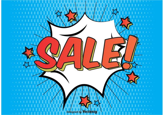 Comic Style Sale Bakgrund vektor