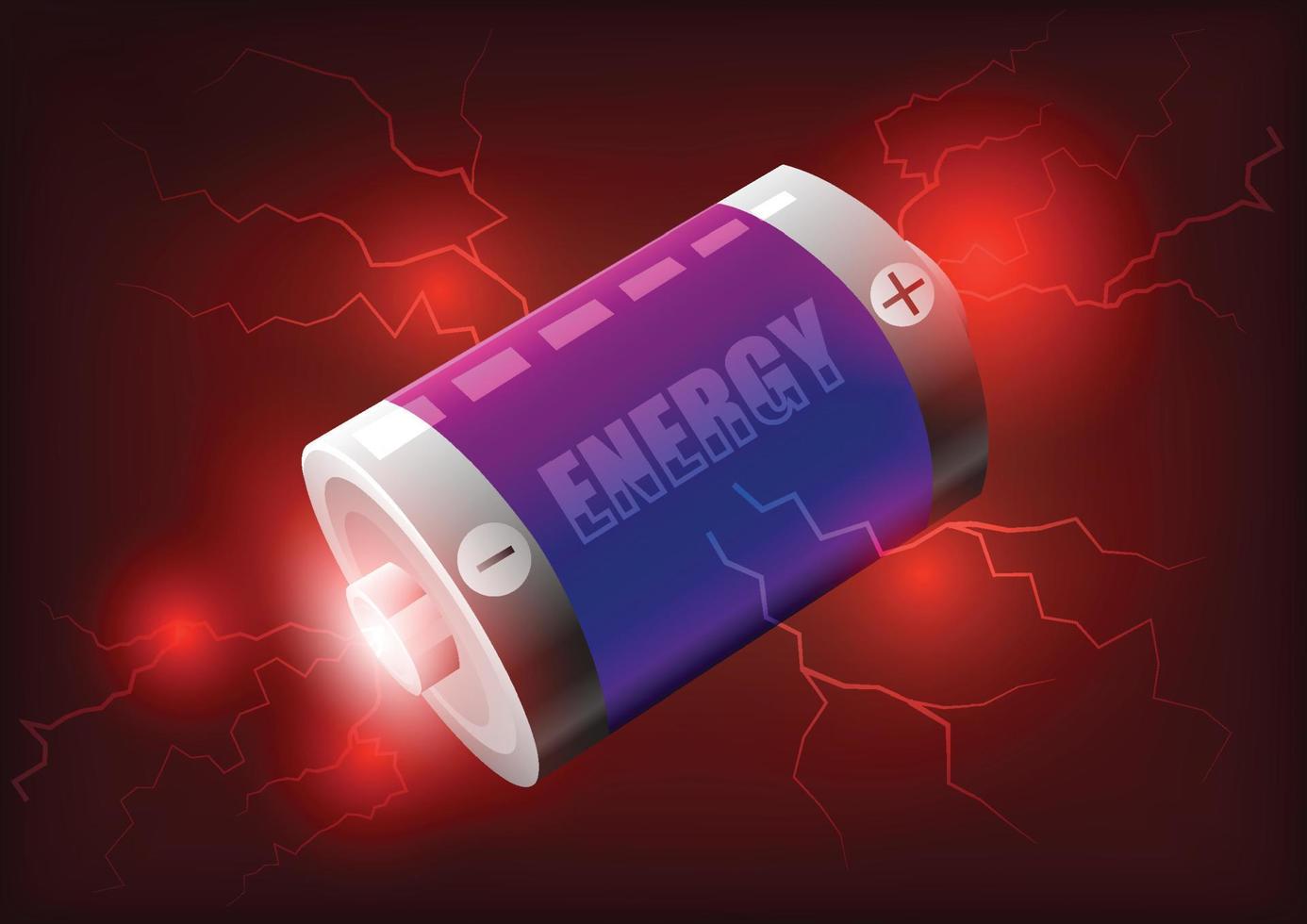 illustration von battery.it ist für das energiekonzept vektor