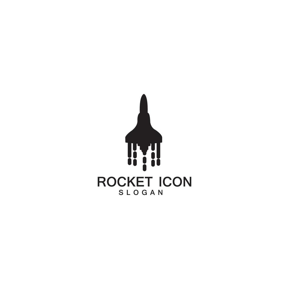 Weltraumrakete Symbol Vektor Logo