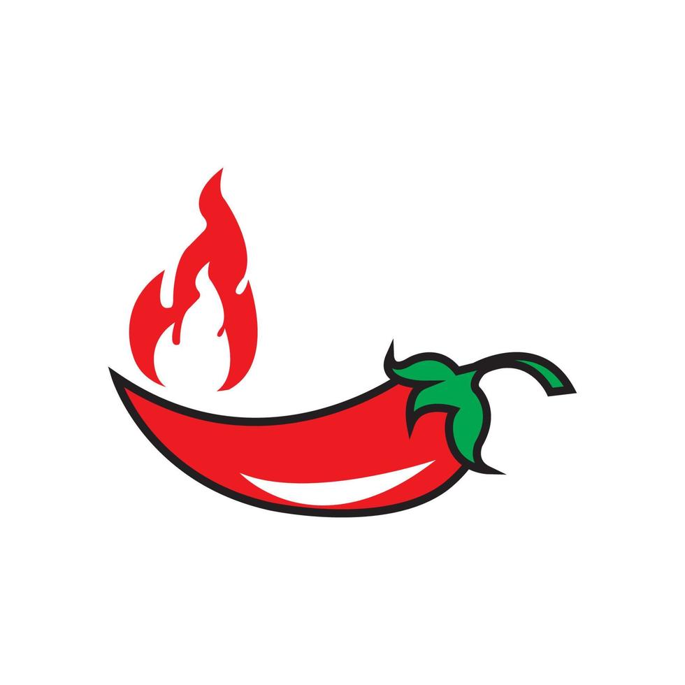 glühende natürliche Chili-Symbol-Vektor-Illustration vektor