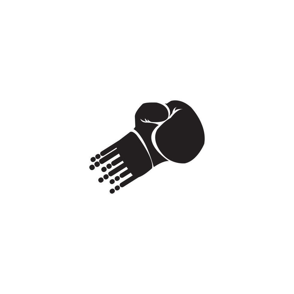 einfaches Boxhandschuh-Symbol-Vektor-Logo vektor