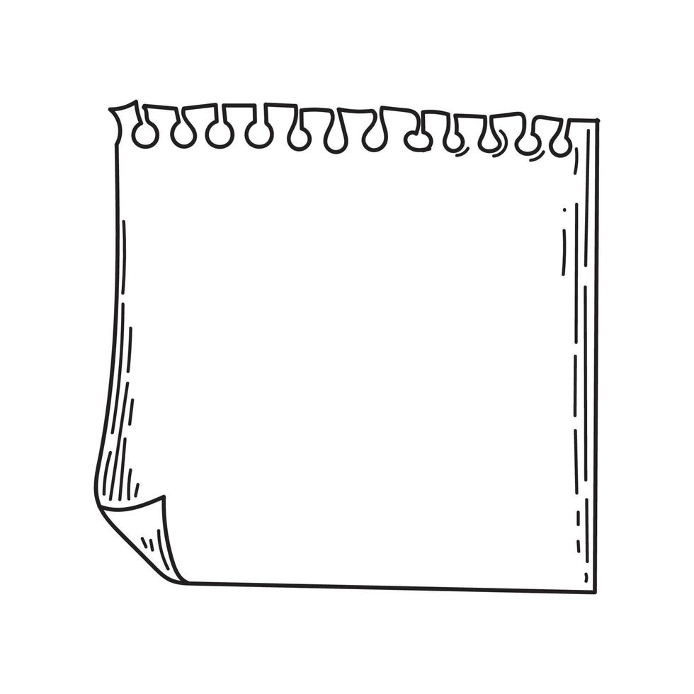 isoliertes Element auf weißem Hintergrund. handgezeichneter Papieraufkleber, Fotorahmen, Fotorahmen. Doodle-Sketch-Stil. Rahmen quadratische Form. Vektor-Illustration vektor