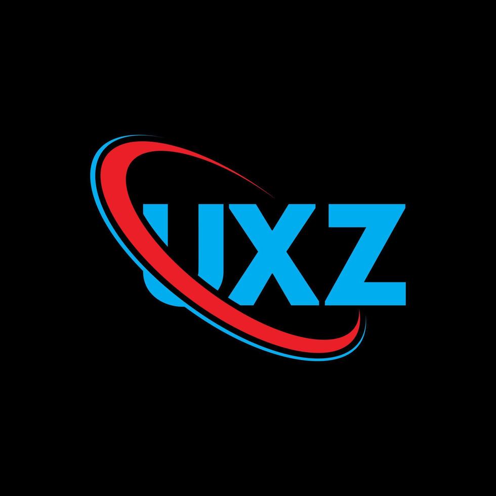 uzz logotyp. uzz bokstav. uxz brev logotyp design. initialer uxz logotyp länkad med cirkel och versaler monogram logotyp. uxz typografi för teknik, affärs- och fastighetsmärke. vektor